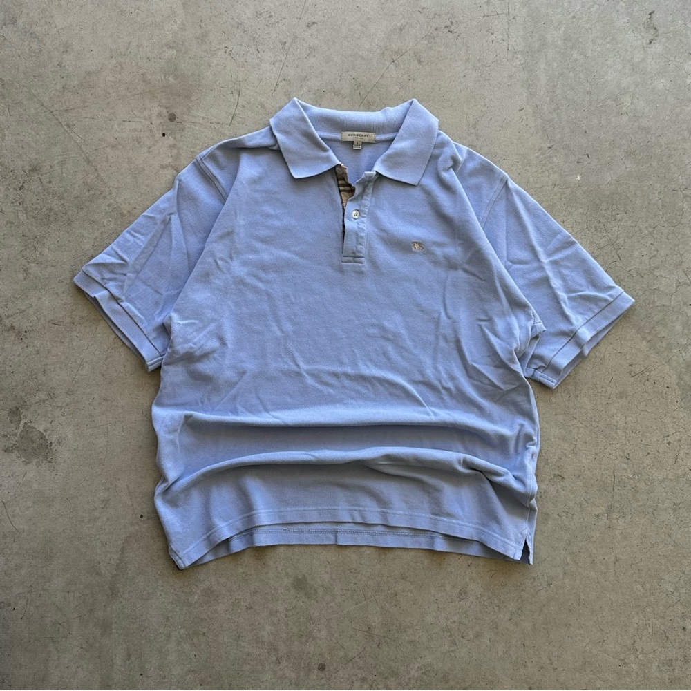 Mens Burberry Button Up Polo
